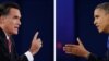 Republican presidential candidate Mitt Romney and US President Barak Obama face eachother in 3rd debate, October 22, 2012. 